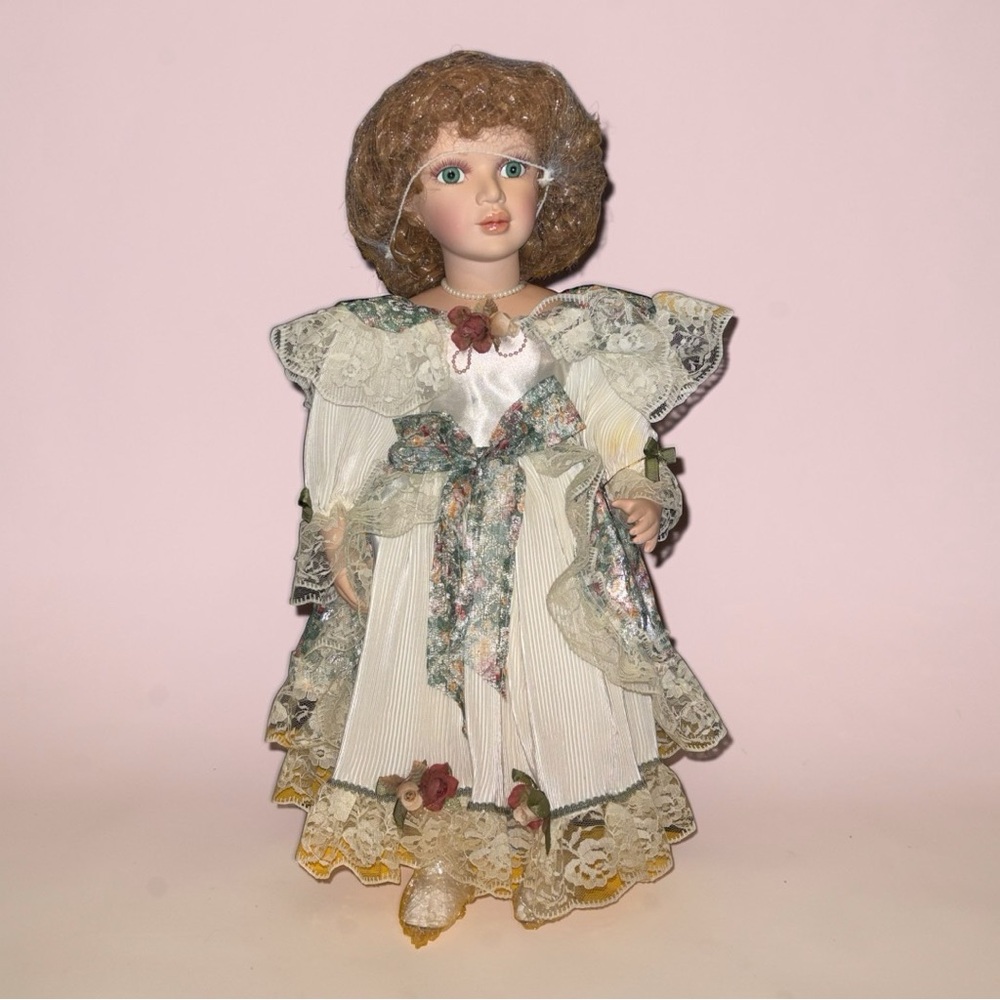 Limited Edition -Elegant Victorian Porcelain Doll with Lace Dress #23